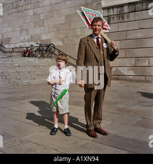 Campagna Alliance protestor, London, England Regno Unito Foto Stock