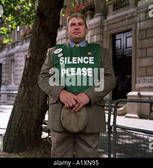 Campagna Alliance protestor, London, England Regno Unito Foto Stock