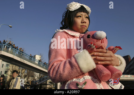 Cos play zoku, Costume Play pista, a Jingu Bashi, in Harajuku, Tokyo, Giappone Foto Stock