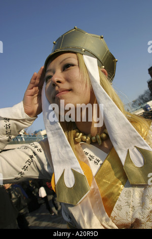 Cos play zoku, Costume Play pista, a Jingu Bashi, in Harajuku, Tokyo, Giappone Foto Stock