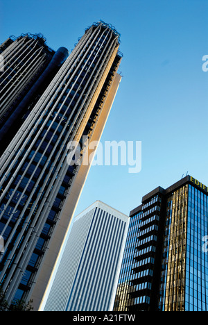 MADRID Torre Picasso e Torre Europa, AZCA Financial District Madrid Spagna Foto Stock