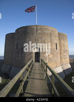 Quatrefoil Martello Tower Slaughden, vicino a Aldeburgh, Suffolk, Inghilterra Foto Stock