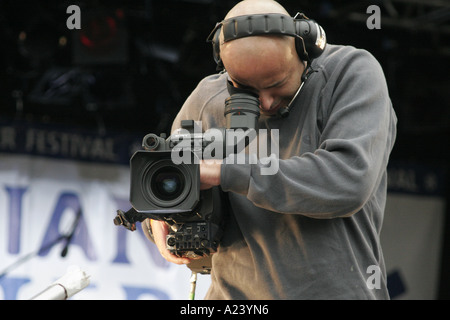 Uomo della macchina fotografica Foto Stock