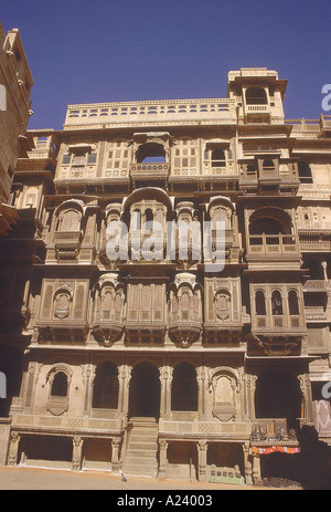 Patuwa Ki Haveli in Jaisalmer. Rajasthan, India. Foto Stock