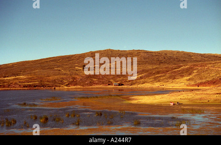 Vista del deserto alto lago di Arequipa area del Perù Foto Stock