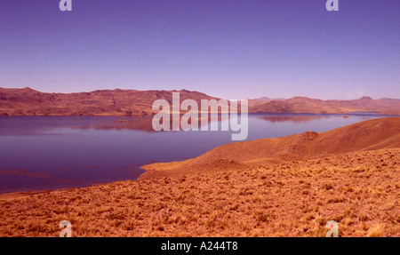 Vista del deserto alto lago di Arequipa area del Perù Foto Stock