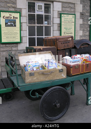 Piattaforma della stazione ferroviaria di Swanage Dorset UK Foto Stock