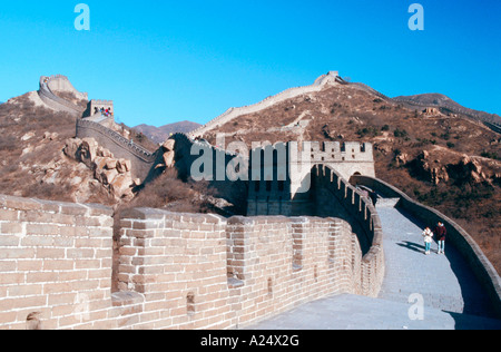 Chinesische Mauer bei alla Grande Muraglia di Badaling Badaling sezione Cina Foto Stock