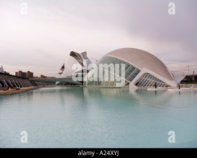 Spagna Valencia Provincia Valencia La Cuidad de las Artes y las Ciencias Città delle Arti e delle scienze: Hemisferic Foto Stock