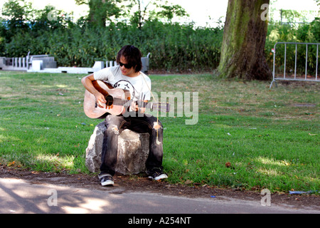 HOLLAND L'Aia British cantautore e pianista Jamie Cullum backstage presso il nuovo evento annuale Jazz nel Parco Foto Stock