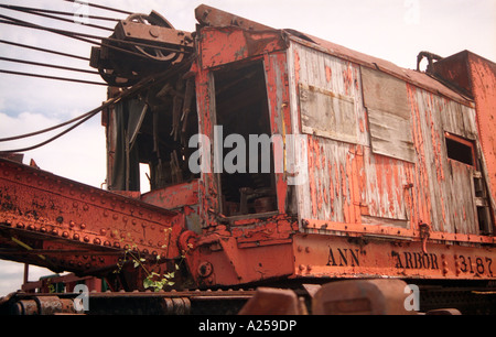 Vecchia ferrovia gru pensionati Foto Stock