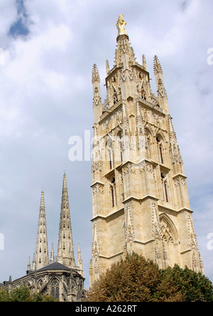 Vista caratteristica di San Saint Andre Cattedrale Bordeaux Aquitania sud-ovest della Francia Europa Foto Stock