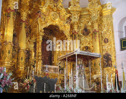 All interno la Chiesa pellegrina a El Rocio Andalusia Spagna Foto Stock