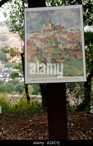 Sur les pas de cezanne a gardanne punti di vista da cui Cezanne verniciato Foto Stock