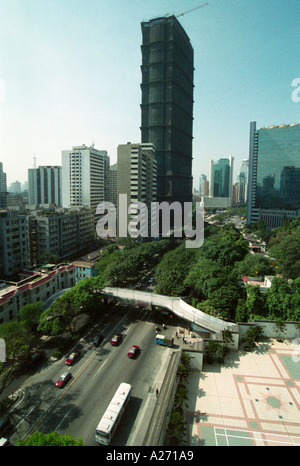 Street e sullo skyline di Guangzhou Foto Stock