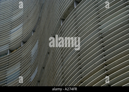 Fiew Datailed di COPAN Skyskraper in Sao Paulo, Brasile. Architct: Oscar Niemeyer Foto Stock