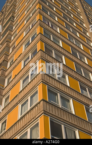 Blocco a torre Broomhall Station Wagon Sheffield South Yorkshire Foto Stock