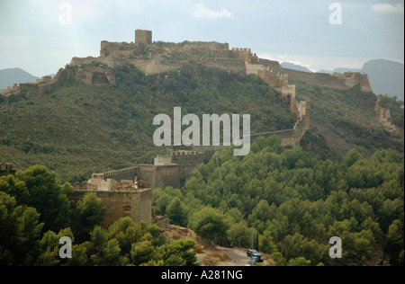 Sagunto Castle & acropoli Camp de Morvedre Comunitat Comunidad Valenciana España Spagna spagnolo Iberia Penisola Iberica Europa Foto Stock