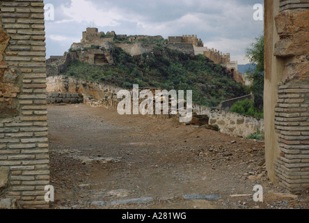 Sagunto Castle & acropoli Camp de Morvedre Comunitat Comunidad Valenciana España Spagna spagnolo Iberia Penisola Iberica Europa Foto Stock