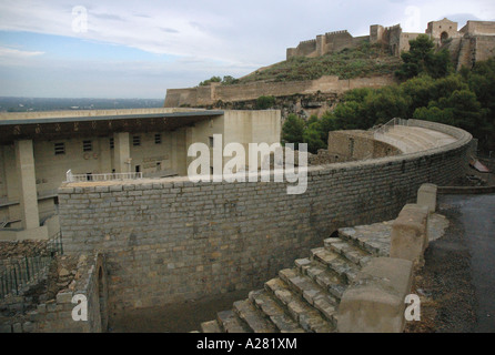 Sagunto Castle & acropoli Camp de Morvedre Comunitat Comunidad Valenciana España Spagna spagnolo Iberia Penisola Iberica Europa Foto Stock