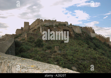 Sagunto Castle & acropoli Camp de Morvedre Comunitat Comunidad Valenciana España Spagna spagnolo Iberia Penisola Iberica Europa Foto Stock