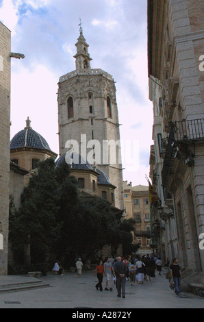 Plaza de la Virgen vergine square Valencia Comunitat Comunidad Valenciana Costa del Azahar España Spagna spagnolo Iberia Europa Foto Stock