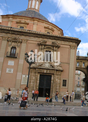 Plaza de la Virgen vergine square Valencia Comunitat Comunidad Valenciana Costa del Azahar España Spagna spagnolo Iberia Europa Foto Stock