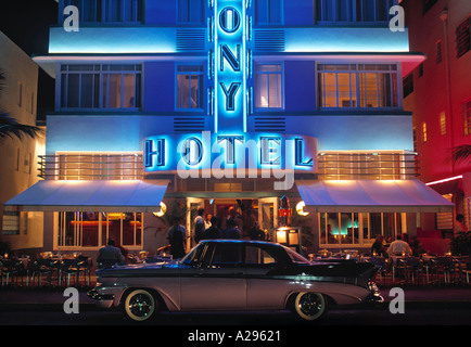 Ocean Drive, Miami Beach, Florida, Stati Uniti d'America Foto Stock