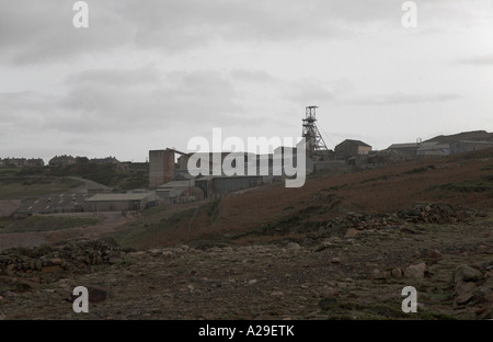 Stagno Geevor mine conservate a lavorare come attrazione turistica Pendeen Cornwall Regno Unito Foto Stock