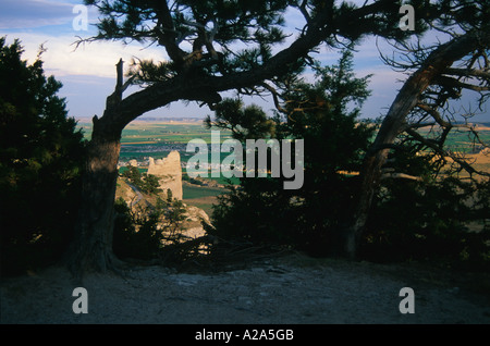 Scotts Bluff National Monument su Oregon Trail nel western Nebraska. Foto Stock