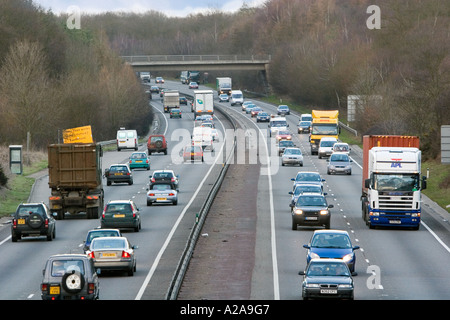 Ora di punta del traffico su A34 nei pressi di Oxford 3 Foto Stock