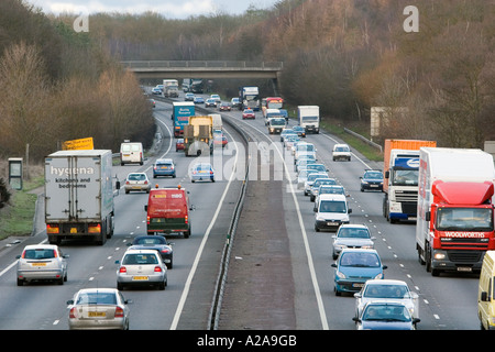 Ora di punta del traffico su A34 nei pressi di Oxford Foto Stock