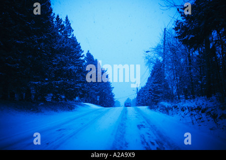 Neve su saint-sauveur Foto Stock