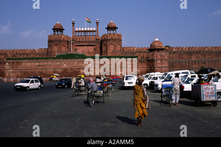 Il Forte Rosso a Delhi in India Foto Stock