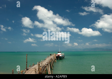 Thailandia Ko Samui Costa Nord di Bo Phut jetty per barche a Ko Phangan Foto Stock