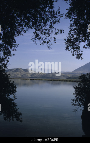 La pesca vicino a Butrinto sud Albania Foto Stock