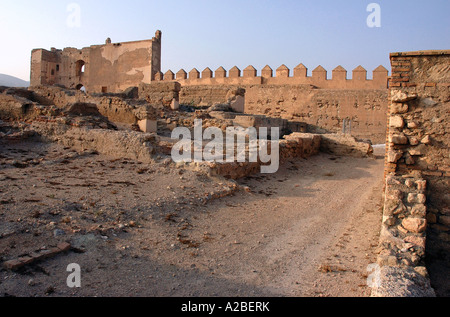 Vista della fortezza di Alcazaba Almeria Almeria Andalusia Andalucía España Spagna Iberia Europa Foto Stock