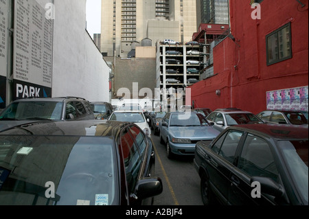 New York vertical car parking system USA 2005 Foto Stock