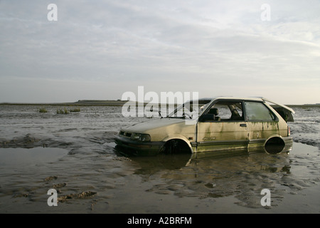 Auto in dumping Cumbria Regno Unito Foto Stock