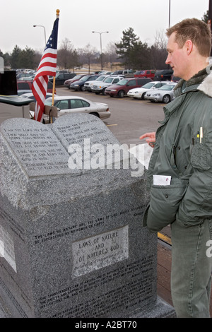 Visualizzazione dei Dieci Comandamenti rimosso dalla Corte in Alabama Foto Stock