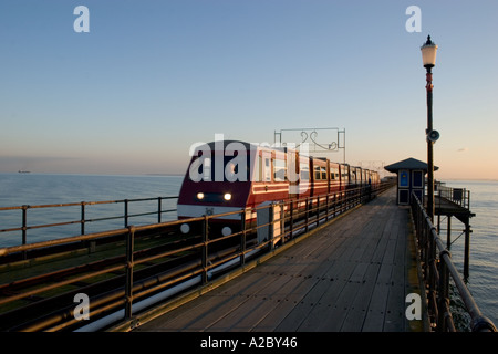 La ferrovia southend pier Southend on sea Essex Foto Stock