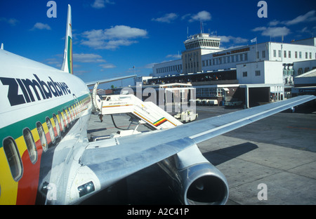 Aeroporto di Harare, capitale dello Zimbabwe in Africa Foto Stock