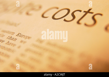 Spese Titolo NEL REGNO UNITO FINANCIAL TIMES Foto Stock
