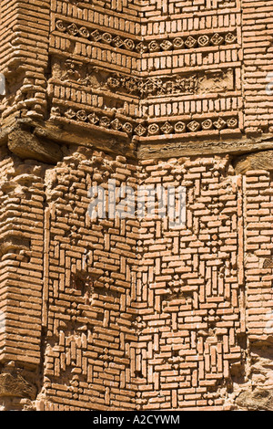 AFGHANISTAN Ghazni dettaglio di uno dei due primi anni del XII secolo i minareti costruito dal Sultano Mas ud 111 e Bahram Shah Foto Stock