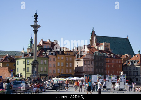 Piazza Castello Varsavia Polonia Europa Foto Stock