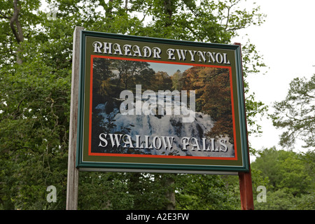 Swallow Falls, Betws-y-Coed, il Galles del Nord, Regno Unito Foto Stock