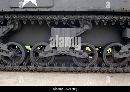 Sherman serbatoio dal WW2 sul display in un ospedale di veterani in Ohio Foto Stock