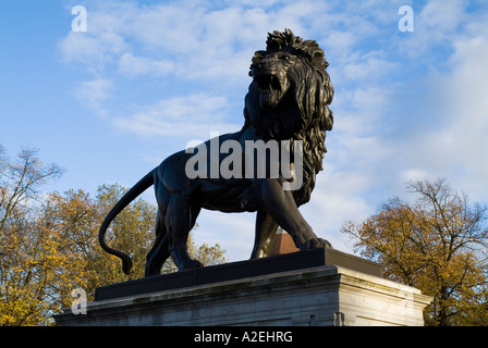 Dh Forbury Gardens Reading Berkshire commemorazione soldati morti campagna afgana Berkshire reggimento Maiwand Lion Foto Stock