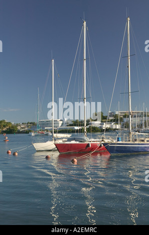 Le Indie occidentali francesi (FWI), Guadalupa, Grande Terre, BAS DU FORT: Marina Bas du Fort, grande marina in Guadalupa Foto Stock