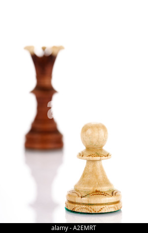 Due pezzi di scacchi Foto Stock